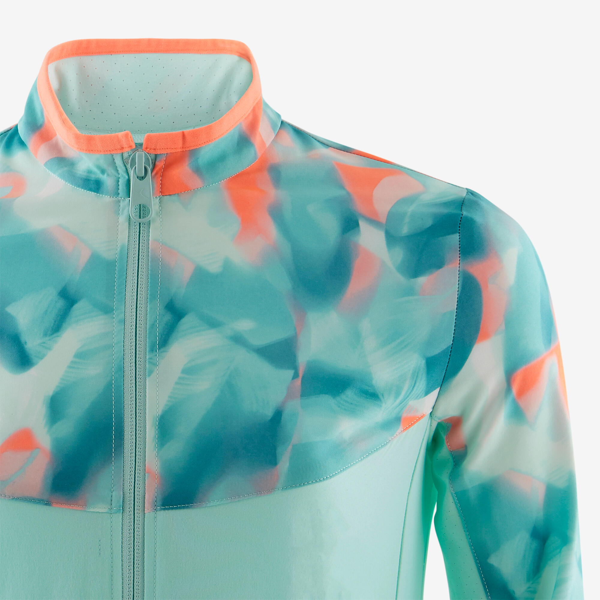 Girls' Lightweight Zip-Up Jacket - Green/Print 4/6