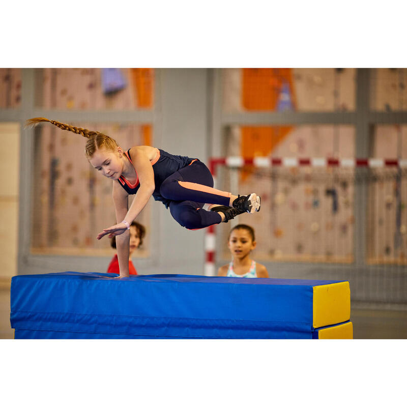 Canotta bambina ginnastica 500 traspirante  blu