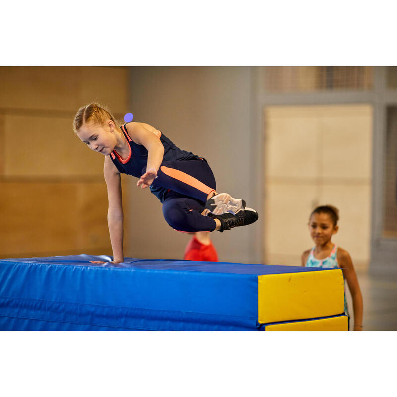 Canotta bambina ginnastica 500 traspirante  blu