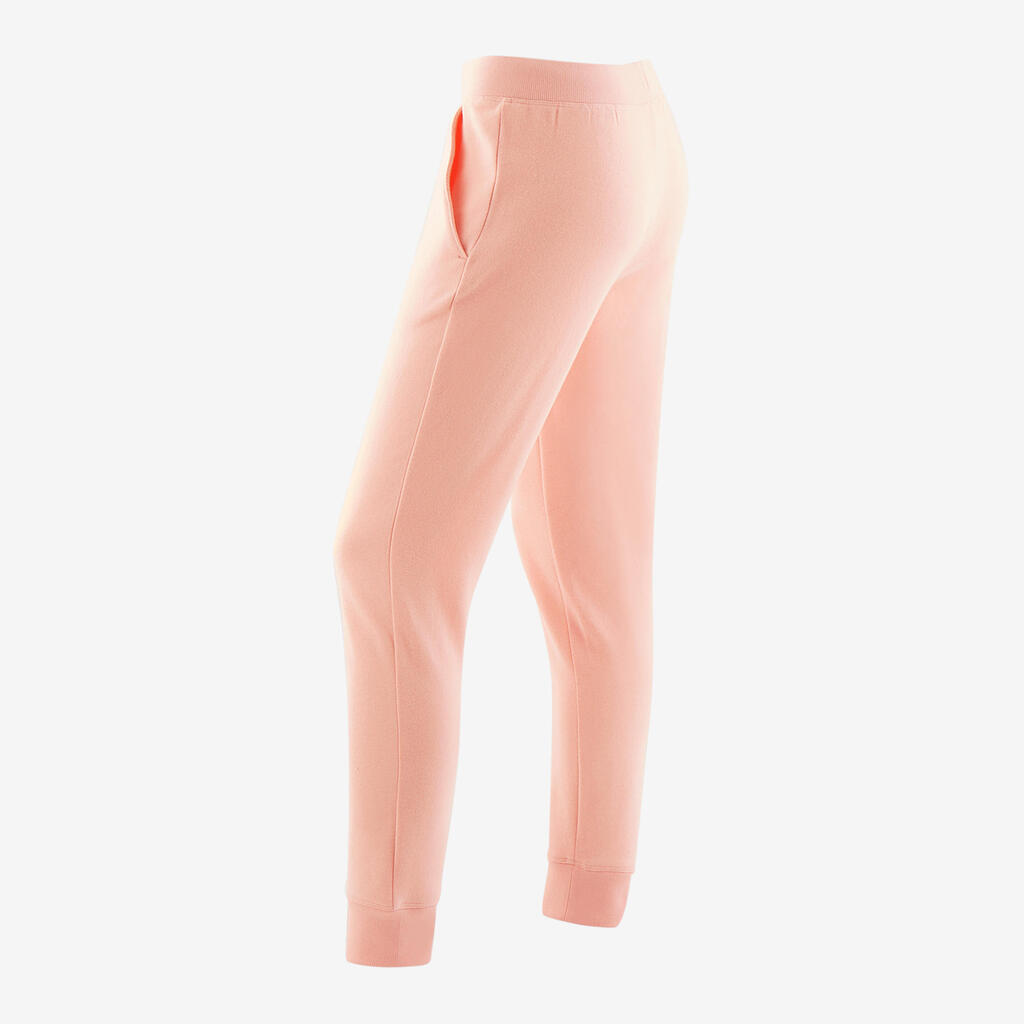 Kids' Basic Jogging Bottoms with Pockets - Pink