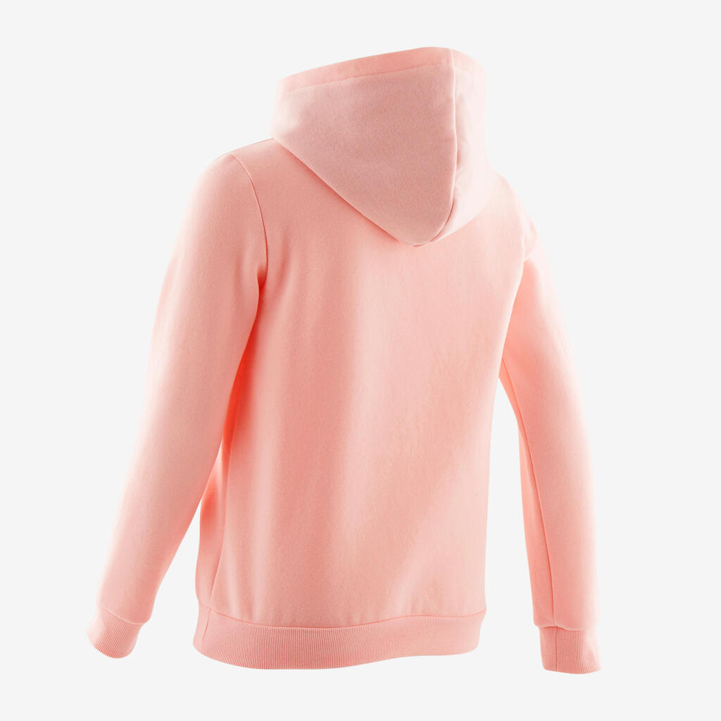 Sweat à capuche chaud enfant - 500 rose imprimé