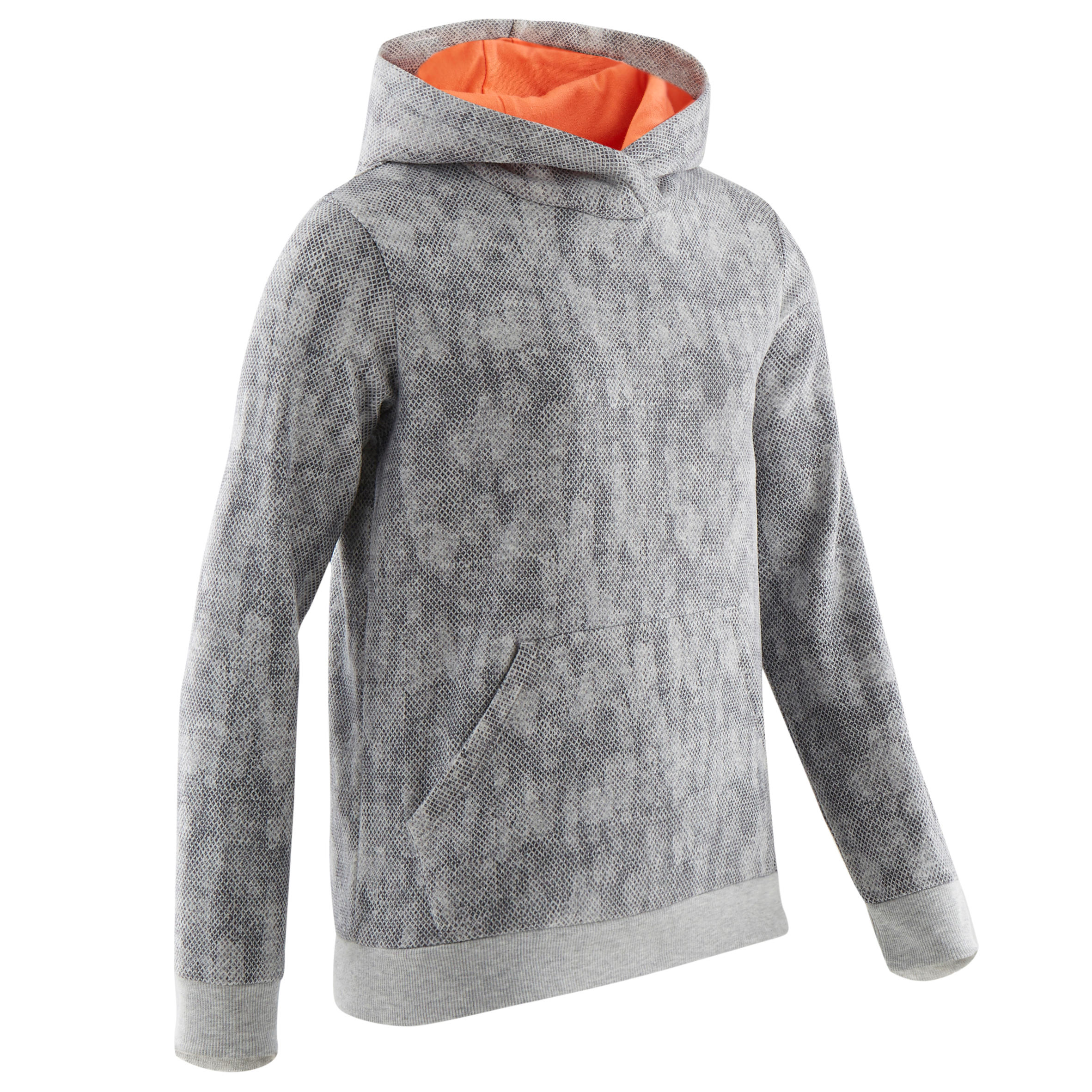 

Girls' Warm Gym Hoodie 100 - Grey All-Over Print -  By DOMYOS | Decathlon