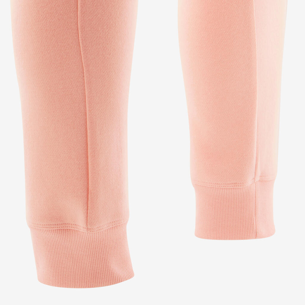 Kids' Basic Jogging Bottoms with Pockets - Pink