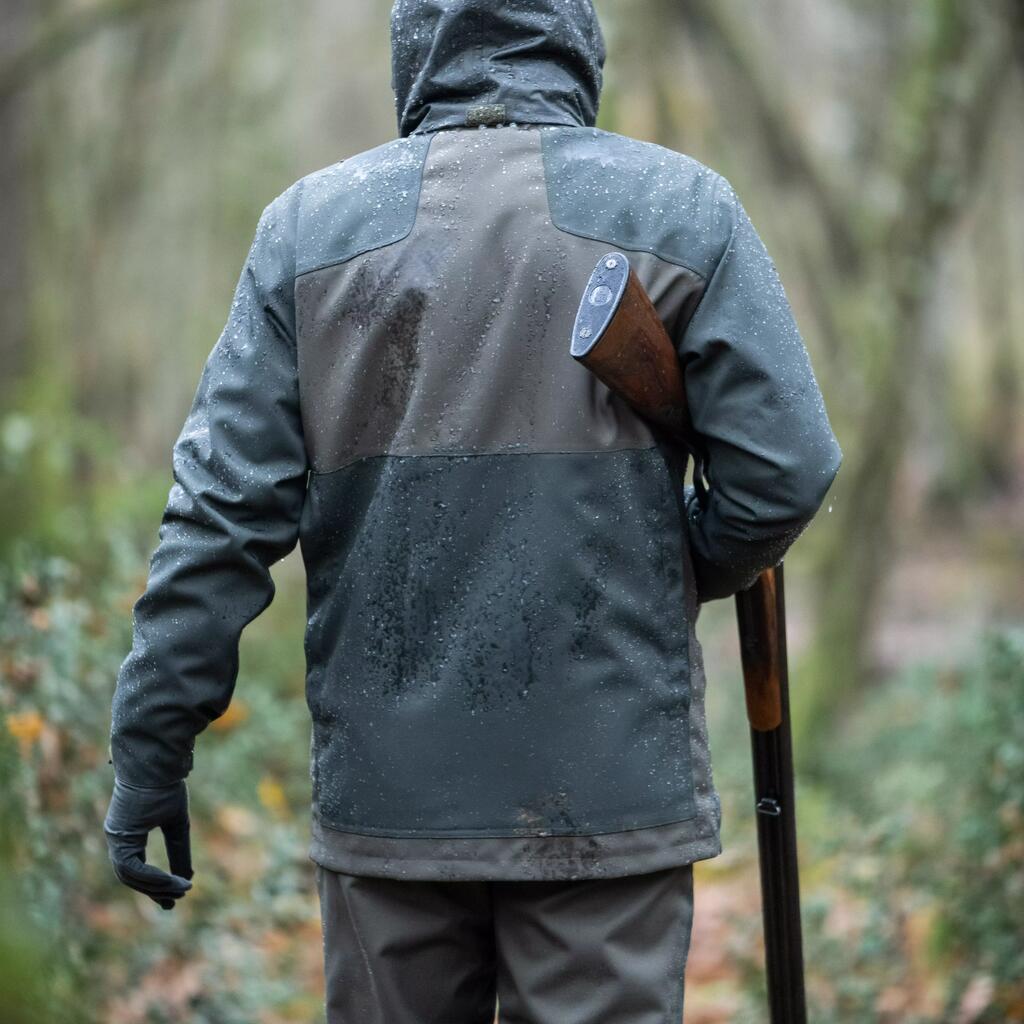 Jagdjacke Supertrack 100 strapazierfähig wasserdicht grün