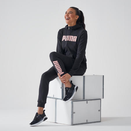 Толстовка жіноча Puma чорна/рожева