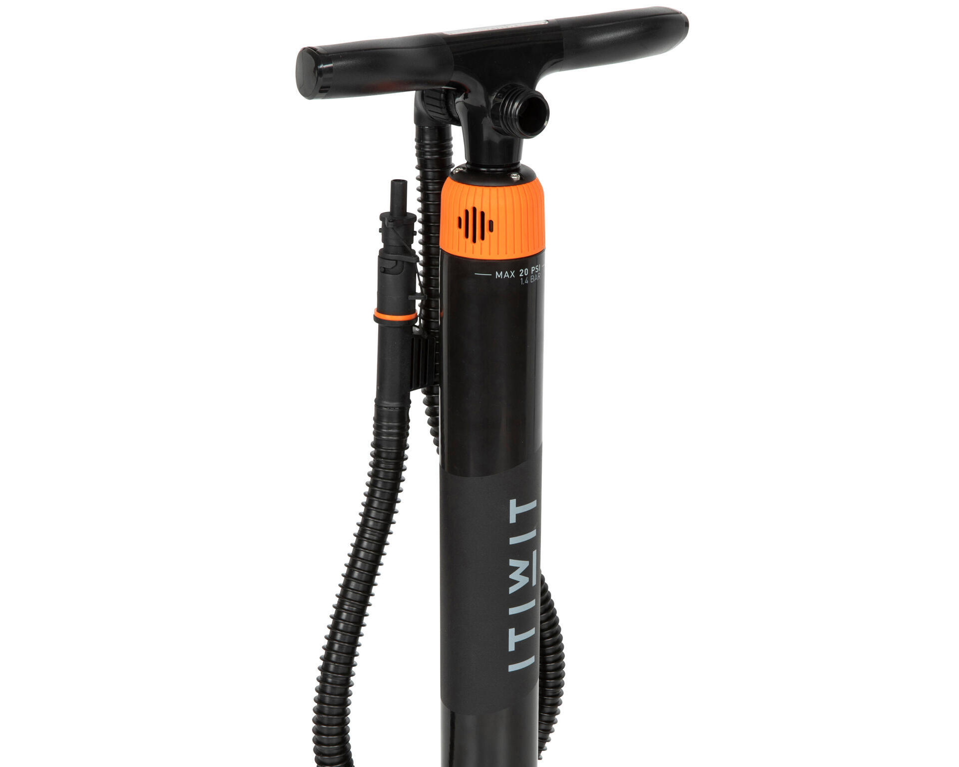 POMPA A MANO STAND UP PADDLE AD ALTA PRESSIONE 20 PSI A DOPPIA AZIONE ARANCIONE