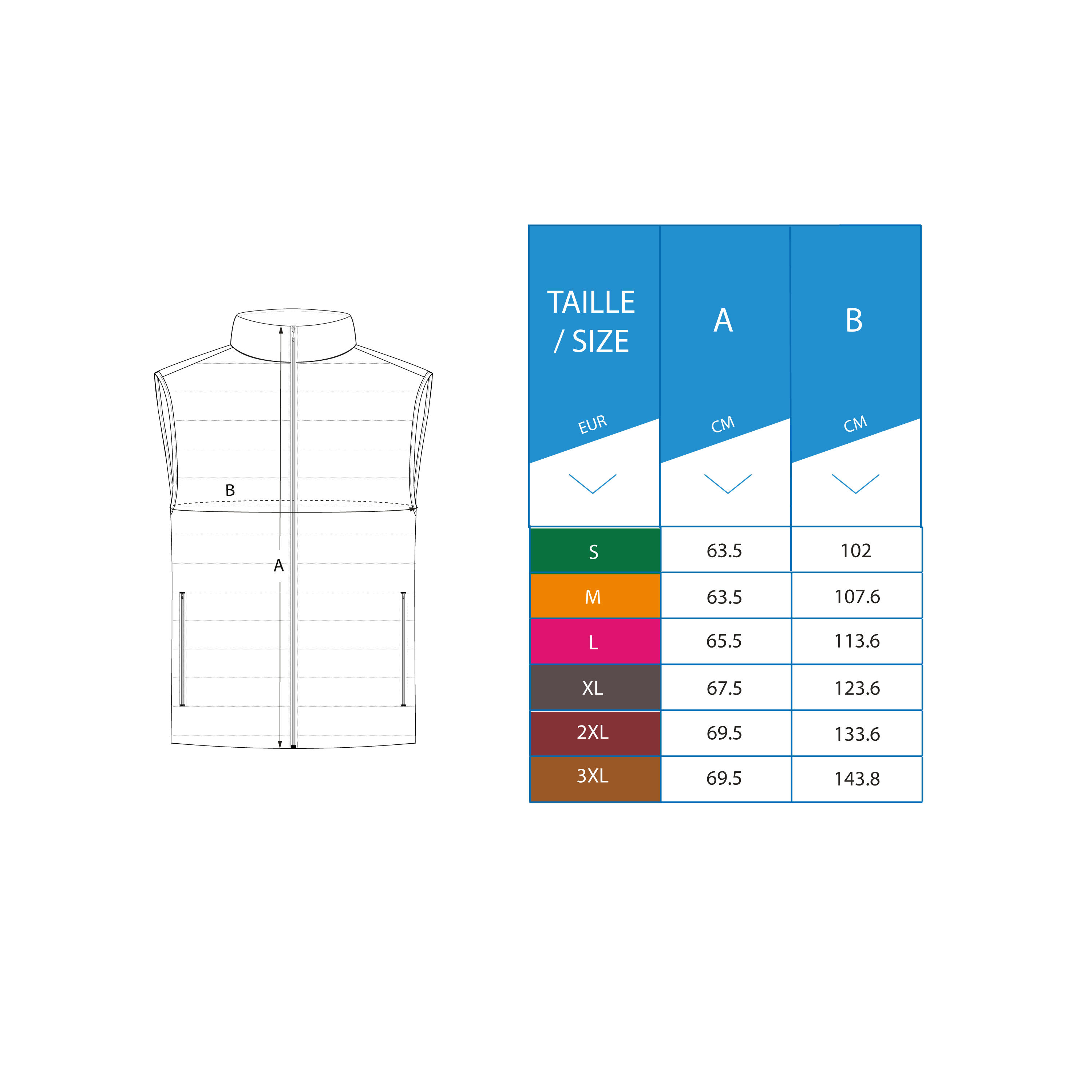 Veste de golf en duvet sans manches ultralégère homme - MW 500 bleu marine - INESIS