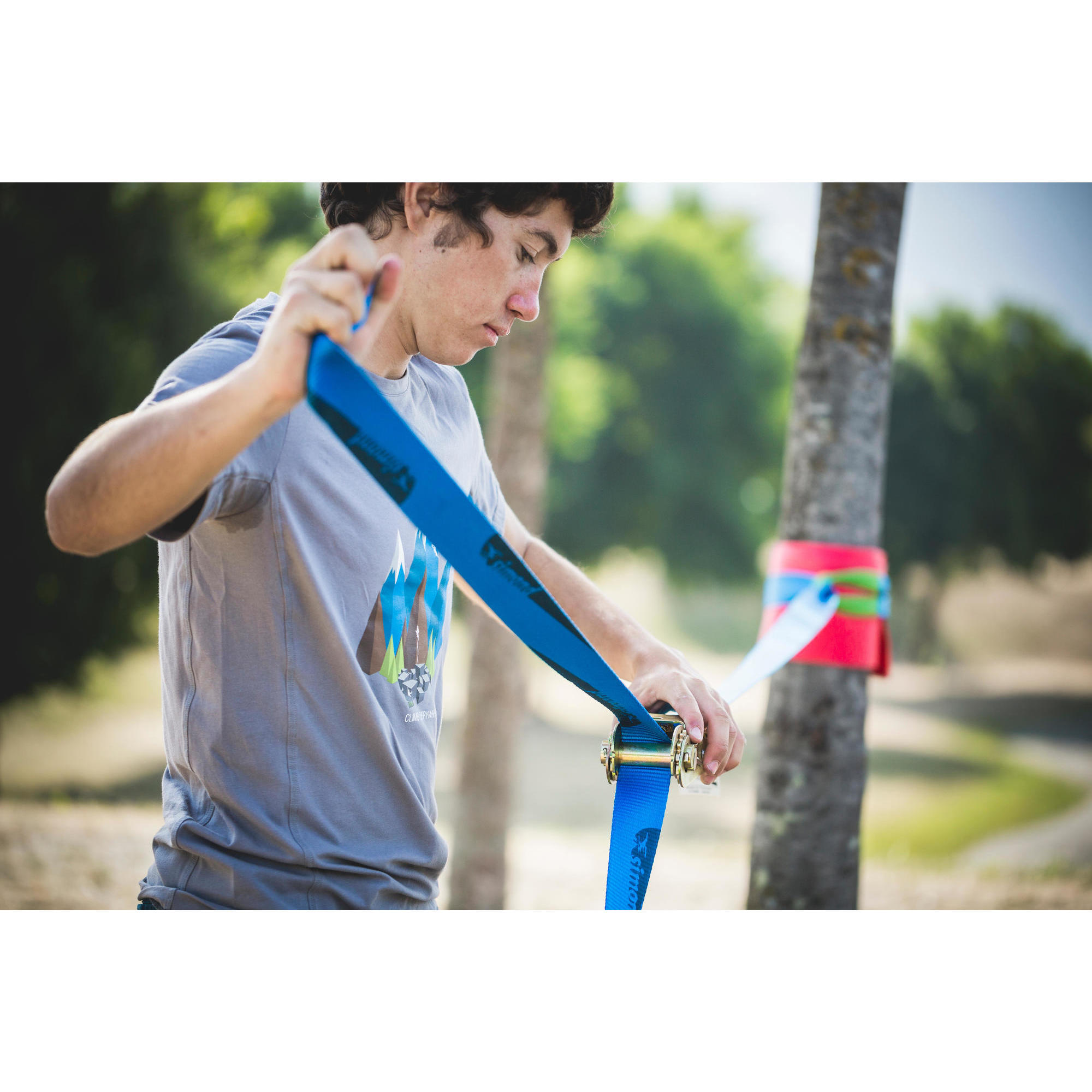 SLACKLINE VERDE DI 15 METRI