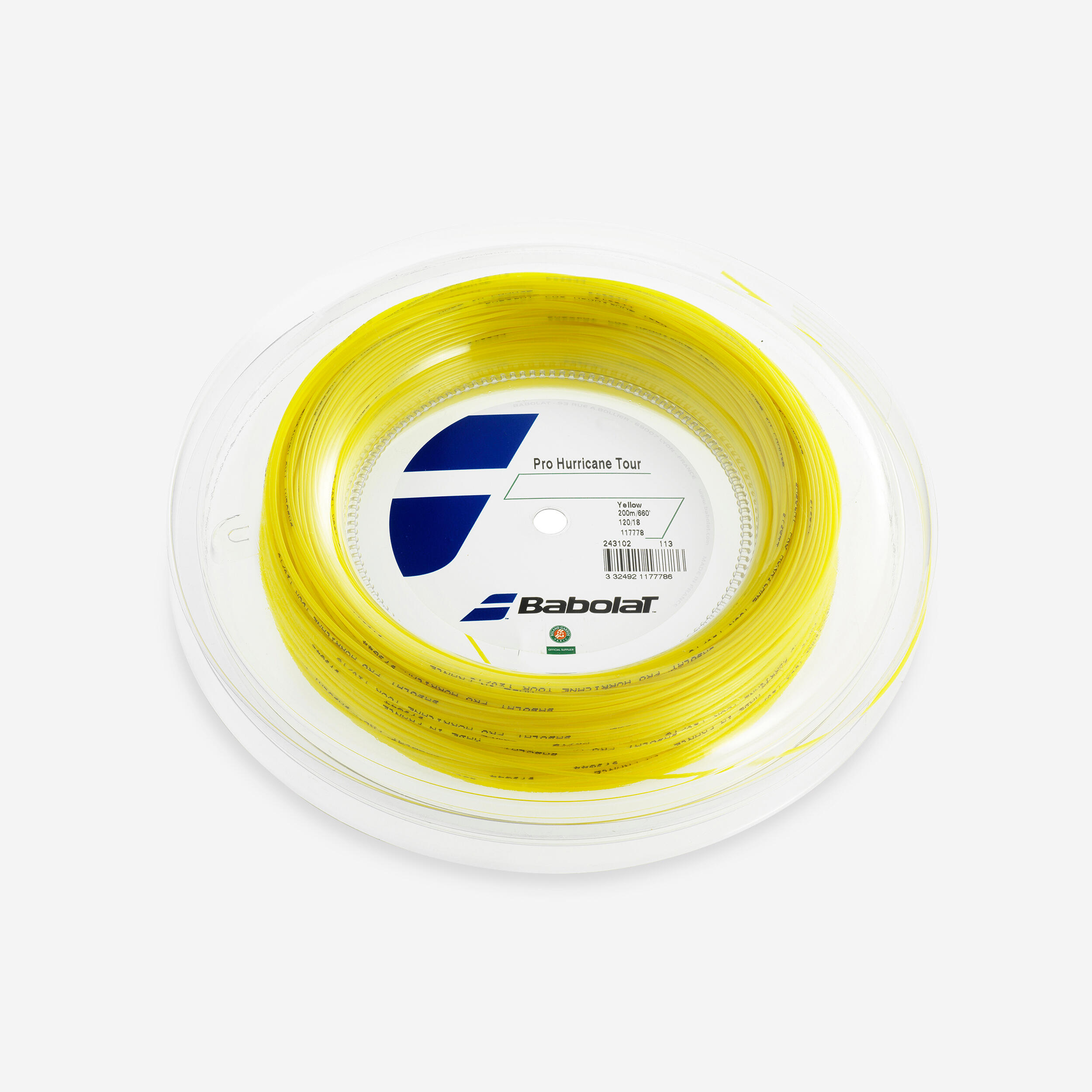 1.25 mm x 200 m Monofilament Tennis String RPM Hurricane - Yellow 1/1