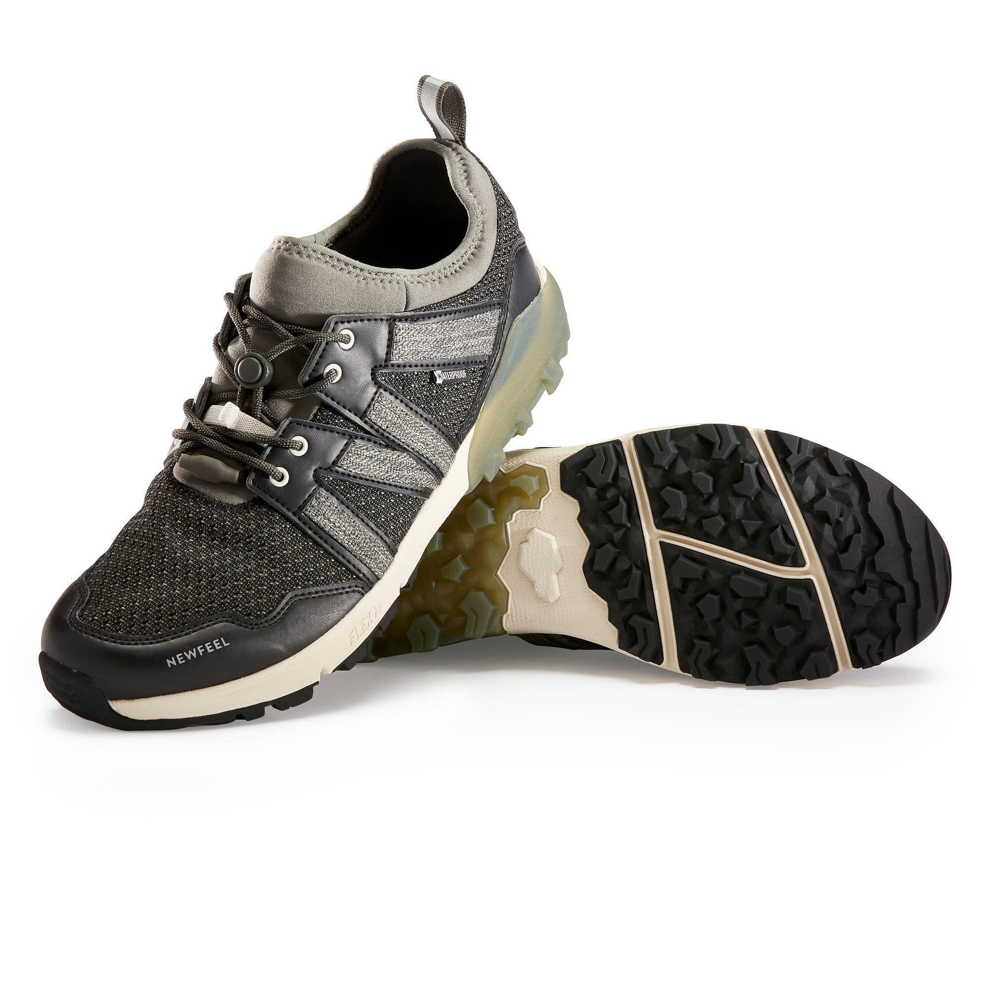 Waterdichte Schoenen Voor Nordic Walking NW 580 Kaki | NEWFEEL ...