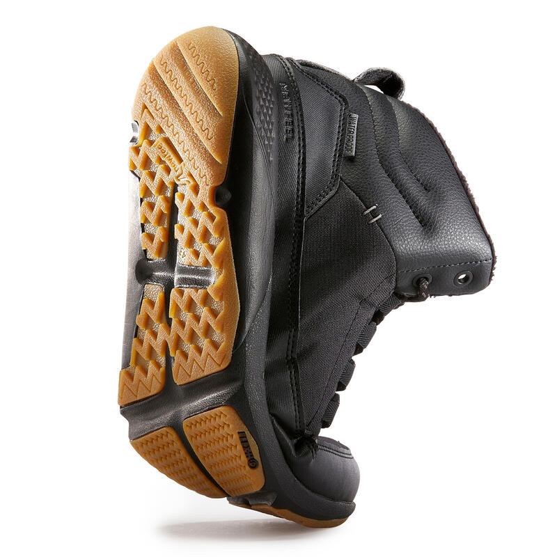 Fitness Walking Shoes Actiwalk Warm Waterproof - black