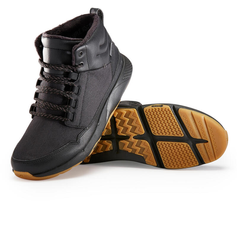 Zapatillas caminar Hombre waterproof Actiwalk Warm negro