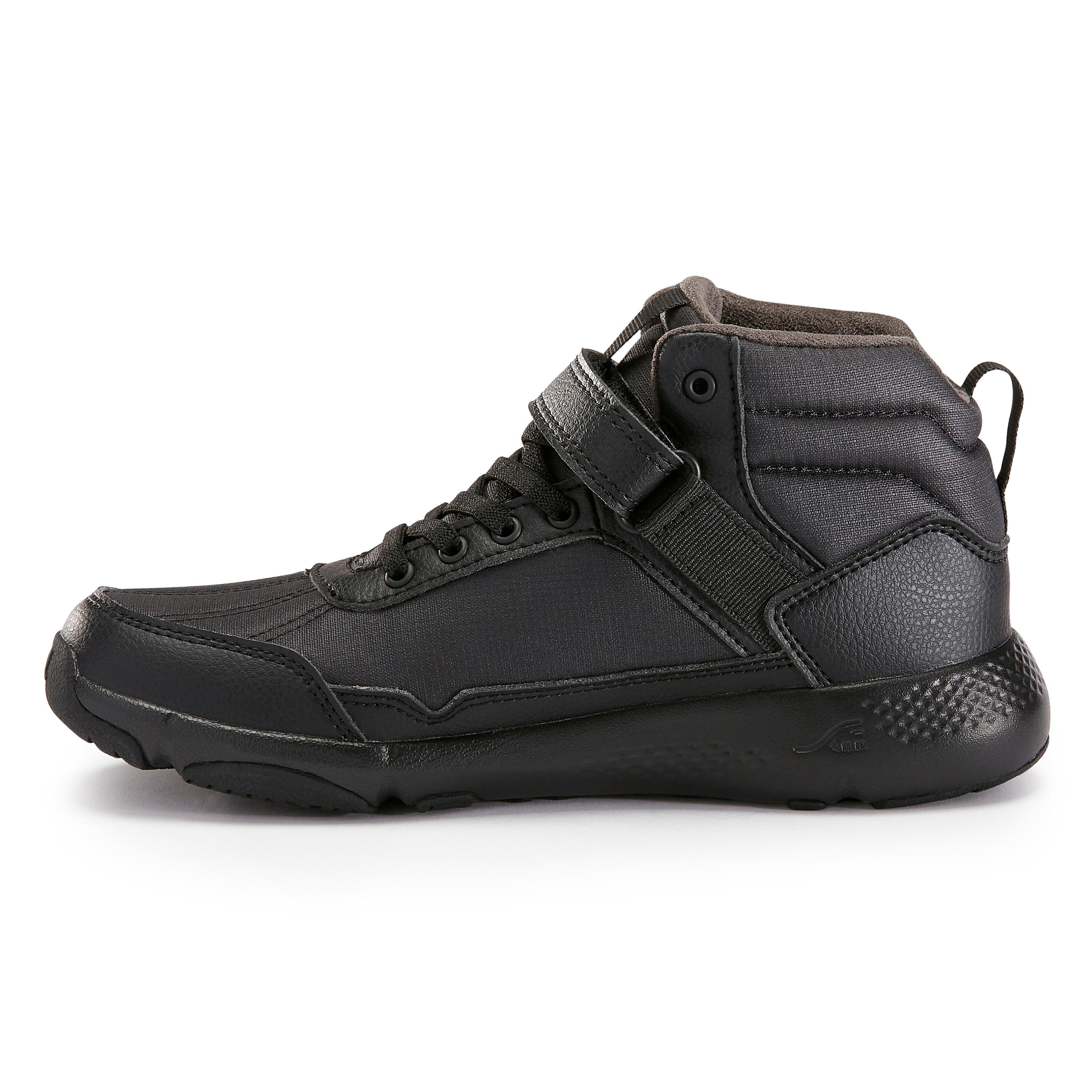 Zapatillas marcha altas cálidas con tira adherente Niños Resist Warm negro 2/14