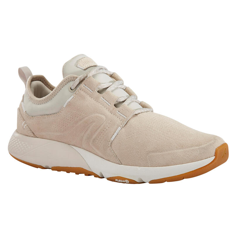 Freizeitschuhe City Walking Actiwalk Comfort Leder Damen beige