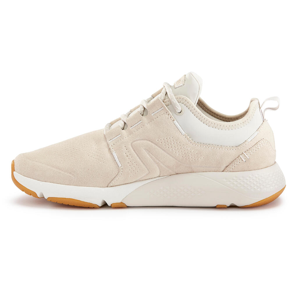 Freizeitschuhe City Walking Actiwalk Comfort Leder Damen beige