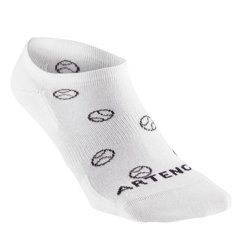 CHAUSSETTES DE SPORT BASSES ARTENGO RS 160 LOT DE 6 BLANC GRIS BLANC