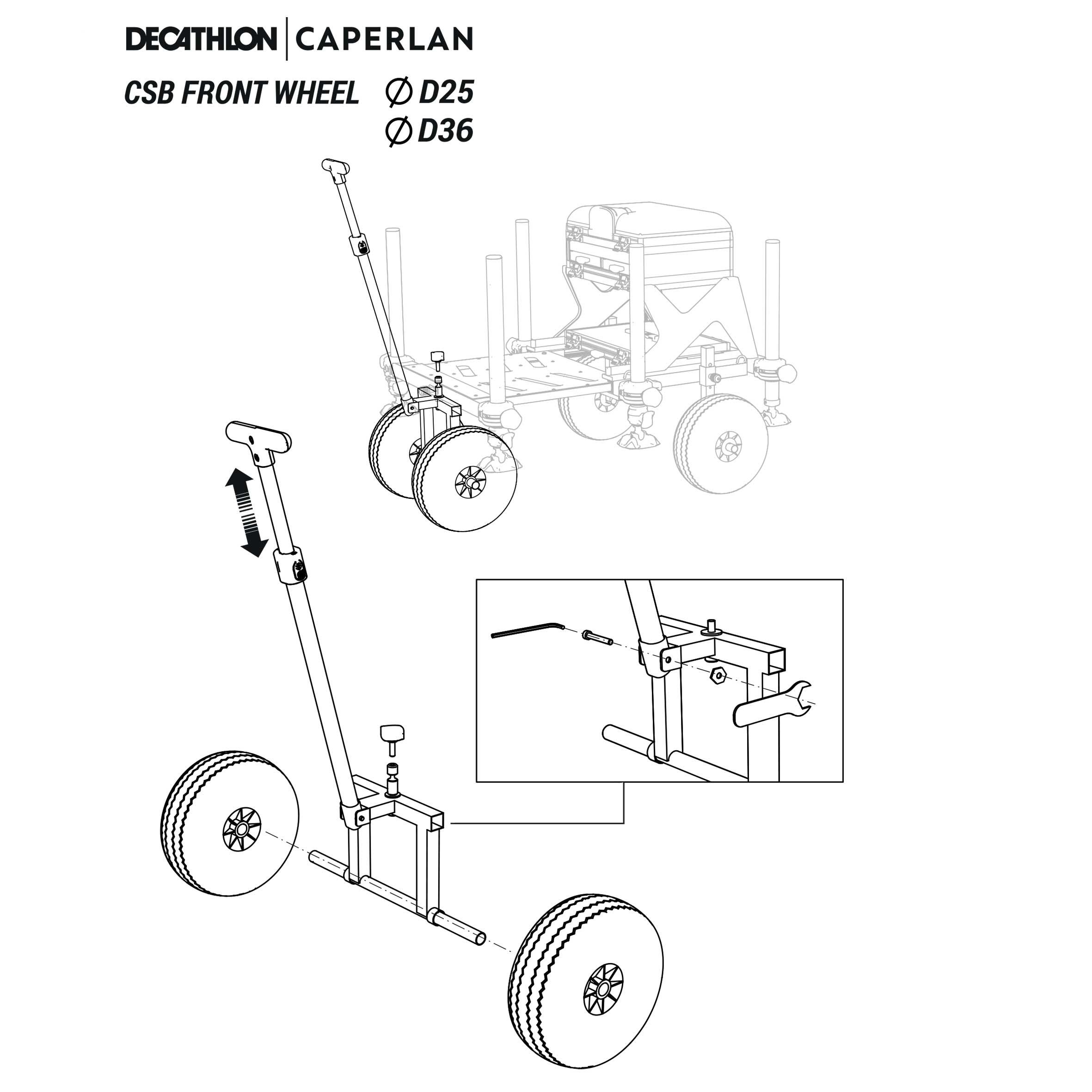 FRONT PULL TROLLEY FOR CSB D25 AND D36 FISHING STATIONS 6/6