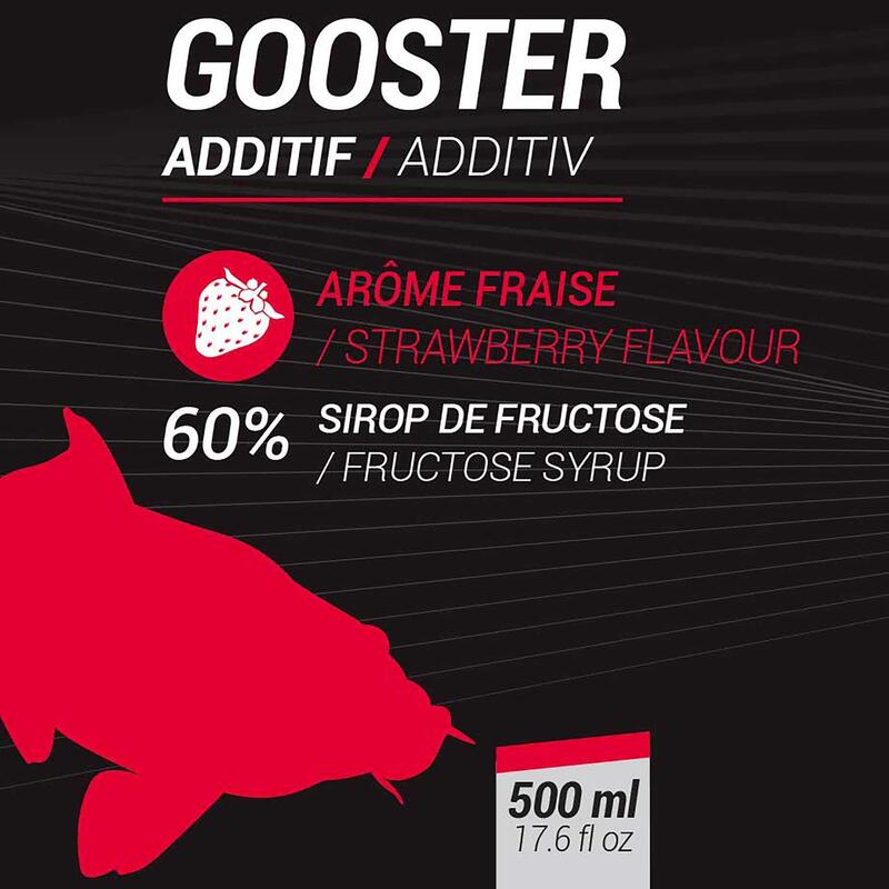 Vloeibaar additief voor statisch vissen Gooster additief aardbei 500 ml