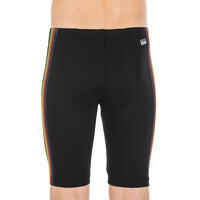 Boys’ Swimming Jammer Fitib Black / Neon yellow