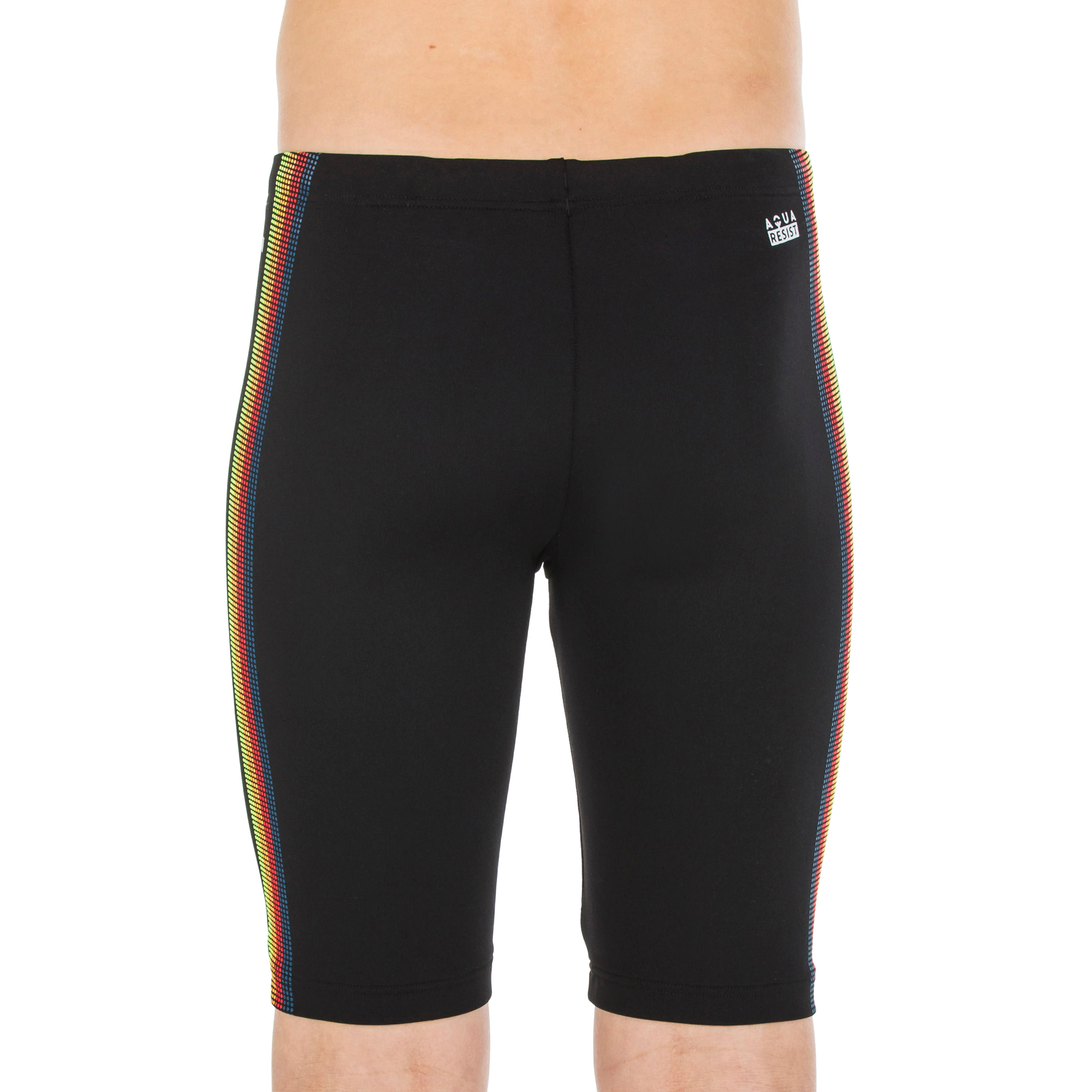 Jammer de natation Garçon ado - Fitib - noir / jaune fluo 3/5