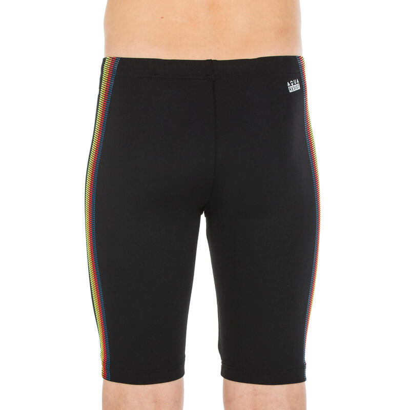 Badehose Jammer Jungen - Fitib schwarz/neongelb 