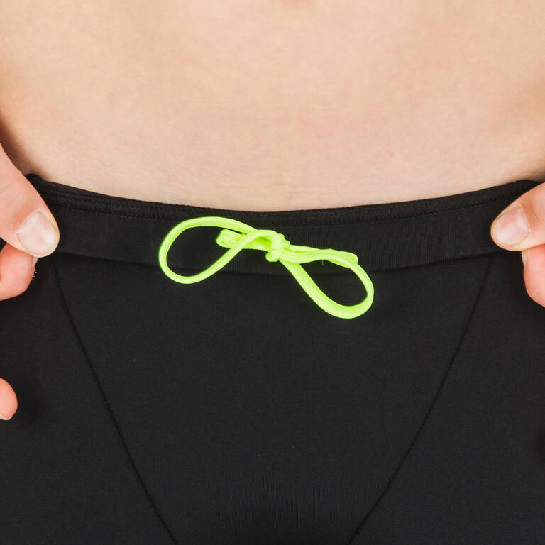 Boys’ Swimming Jammer Fitib Black / Neon yellow