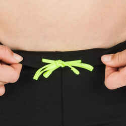 Boys’ Swimming Trunks Fitib Black / Neon Yellow