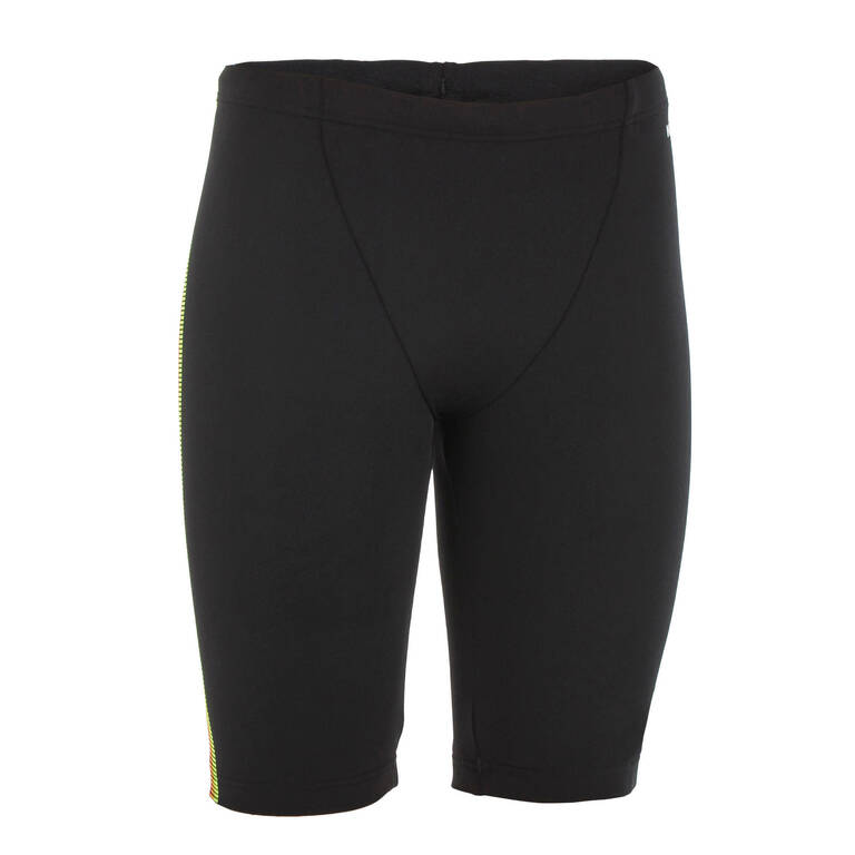 Boys’ Swimming Jammer Fitib Black / Neon yellow