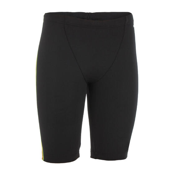 Jammer de natation Garçon ado - Fitib - noir / jaune fluo