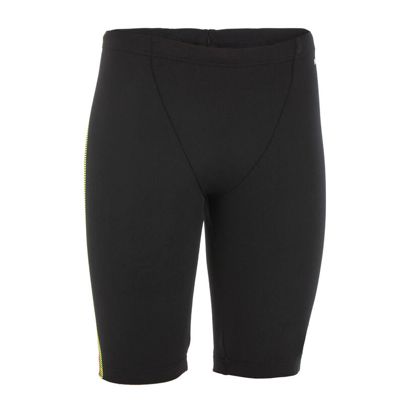 Badehose Jammer Jungen - Fitib schwarz/neongelb 