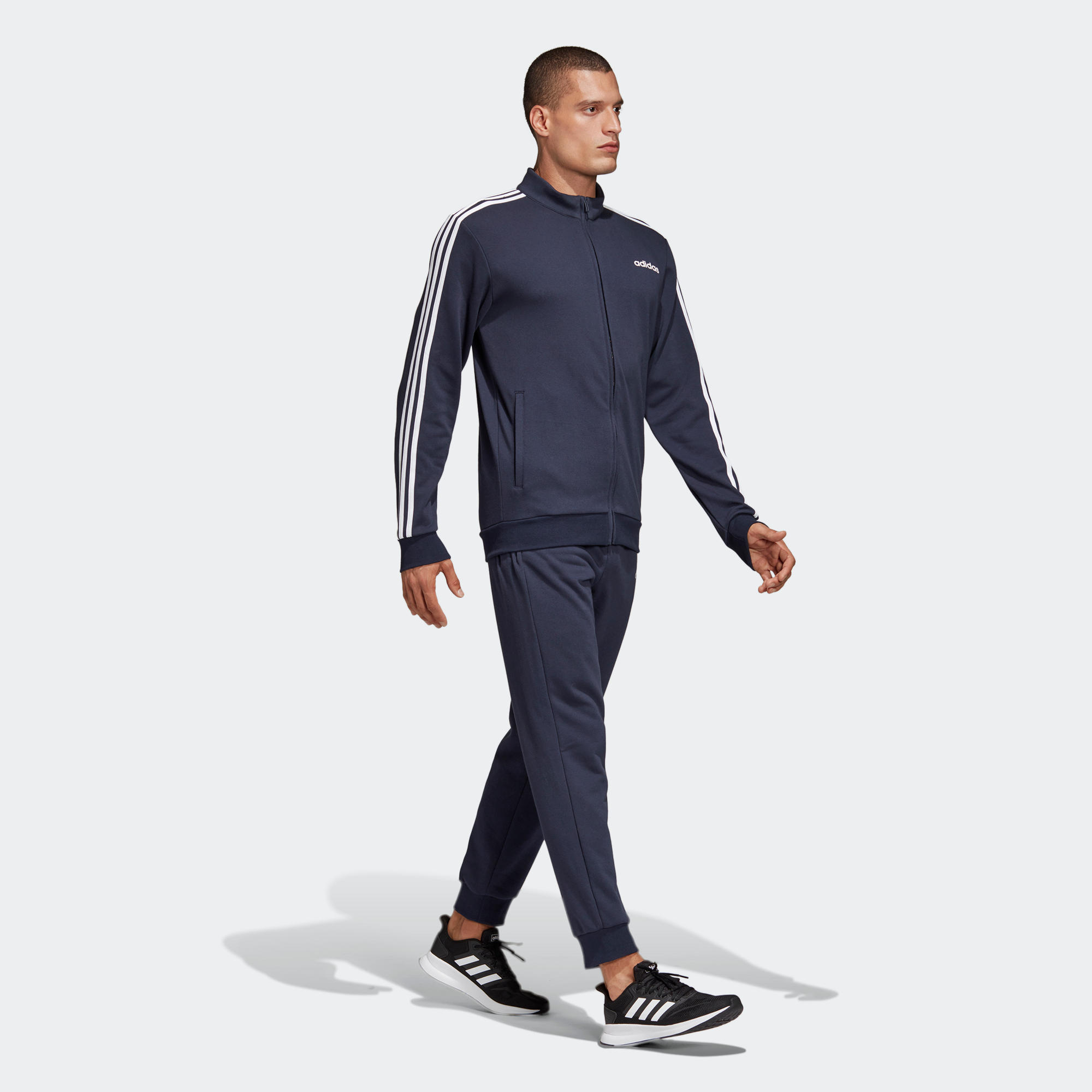 adidas navy tracksuit mens