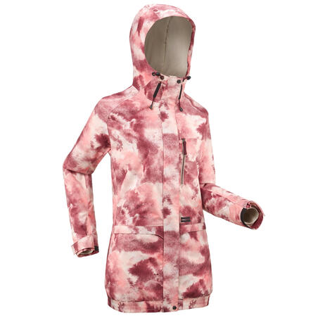 Куртка жіноча 100 AO для лижного спорту і сноубордингу рожева