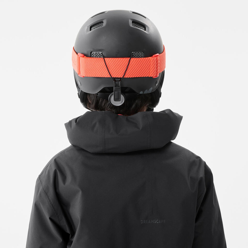 Detská bunda SNB 100 na snowboard čierna