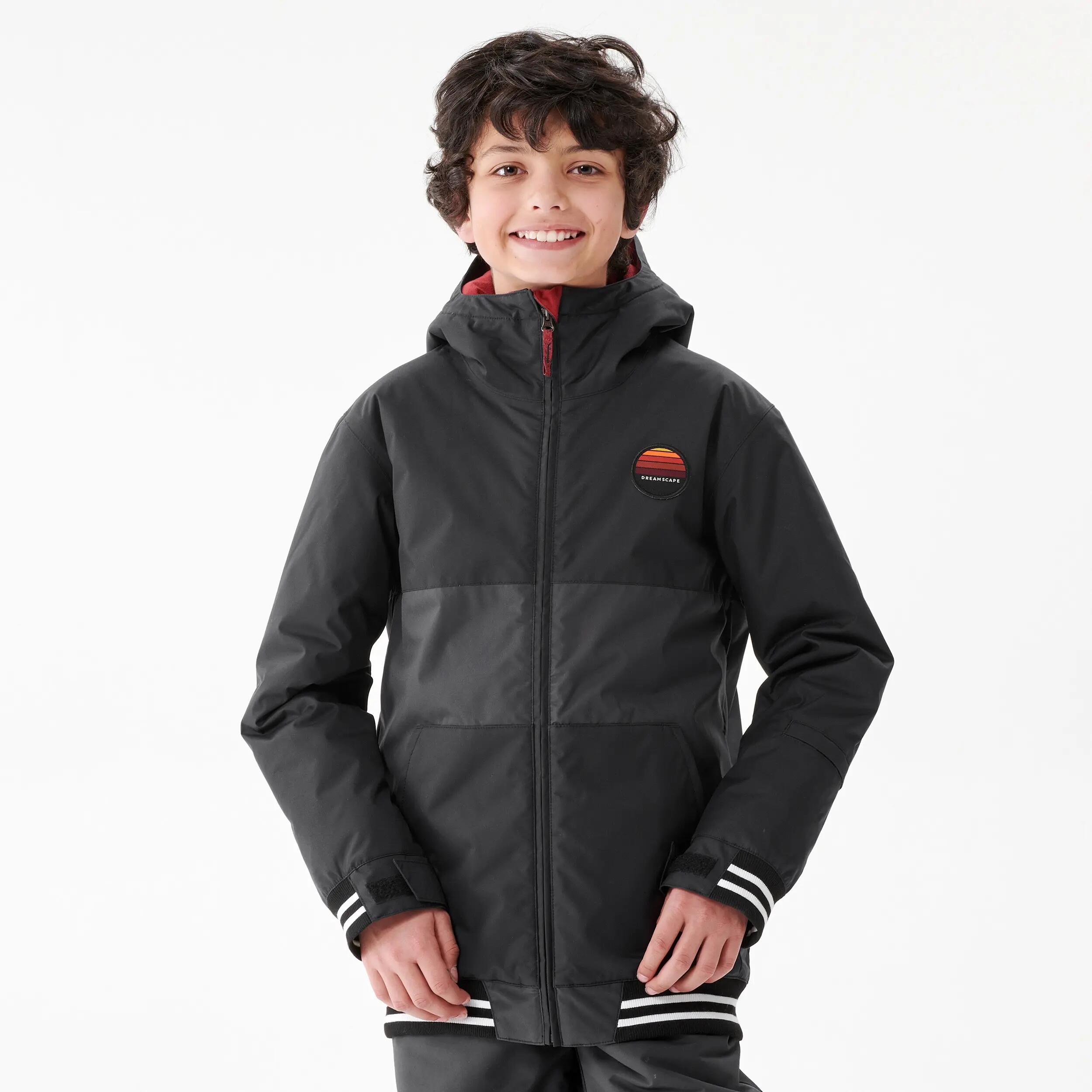 Chaqueta de Nieve Snowboard y Ski Niño - Dreamscape SNB 100 Impermeable Negro 2/18