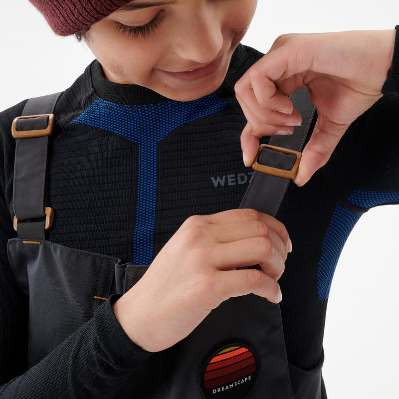 Kids' Snowboard Bib Pants BIB 500 Black Decathlon