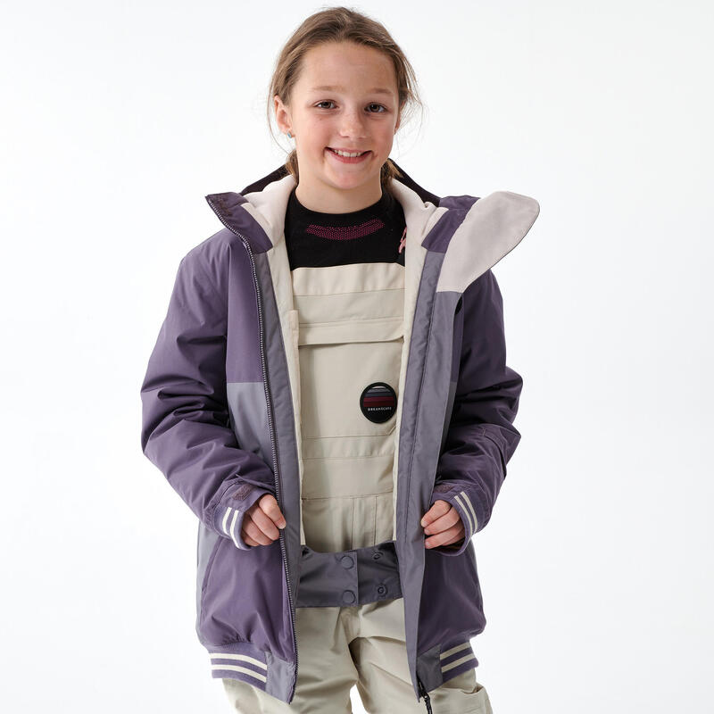 VESTE DE SNOWBOARD ENFANT SNB 100 - VIOLETTE