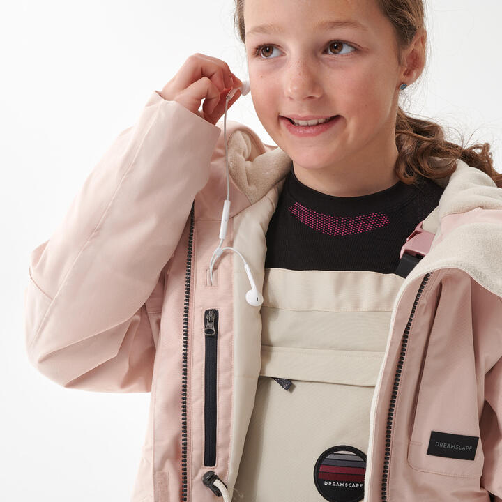 Kids’ Snowboard Jacket SNB 500 Teen Girl Pink Decathlon
