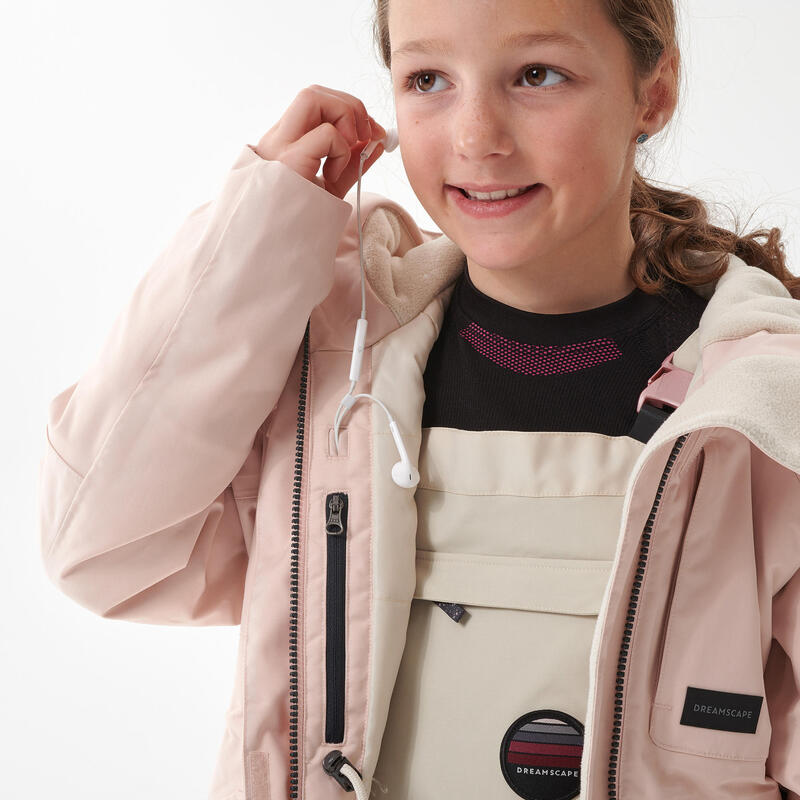 女童單板滑雪外套 SNB 500－粉色
