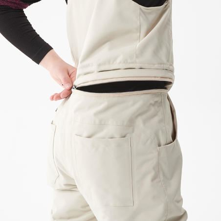 Комбінезон 500 для сноубордингу і лижного спорту для дівчат - Бежевий