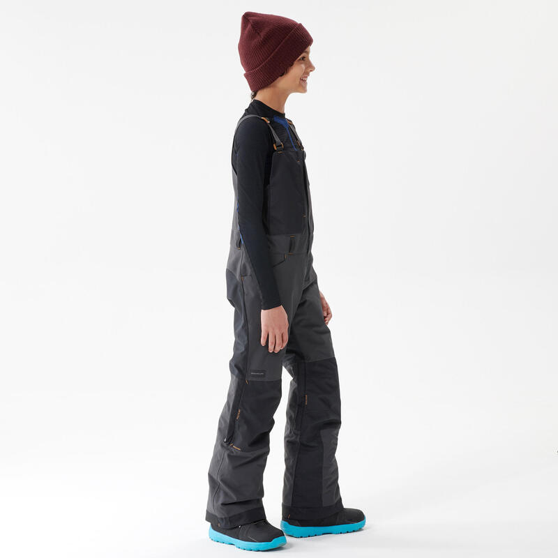 Chlapecké snowboardové kalhoty Bib 500 černé