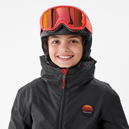 Куртка дитяча 100 для сноубордингу і лижного спорту чорна