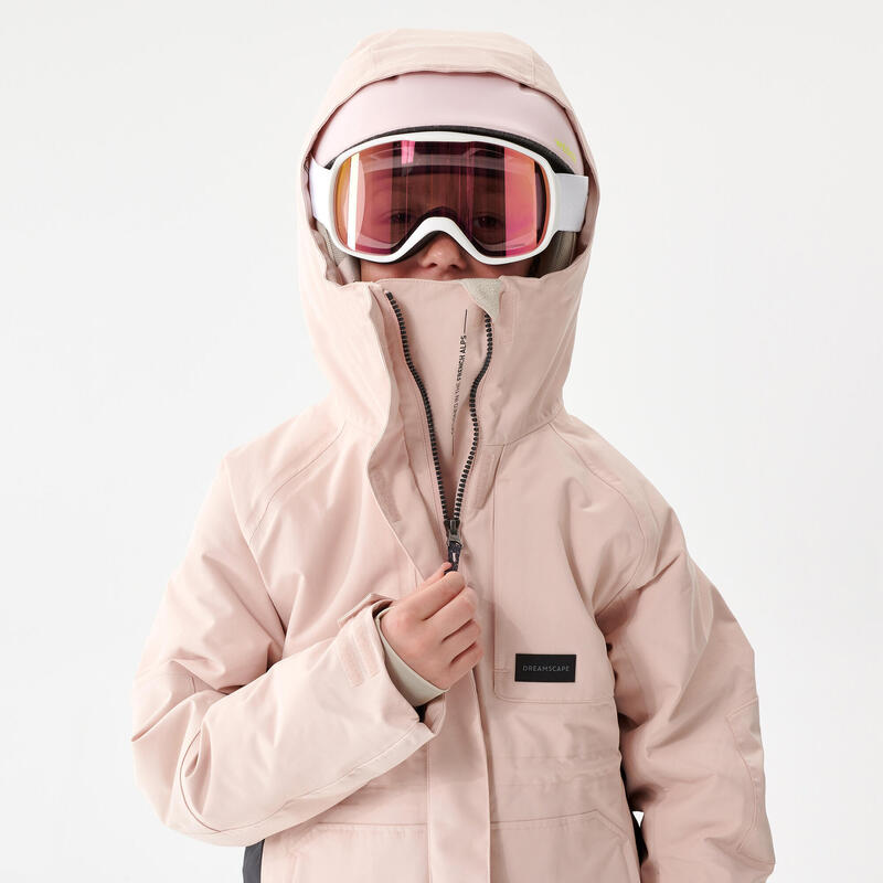 Snowboardjas voor kinderen SNB 500 Teen Girl roze