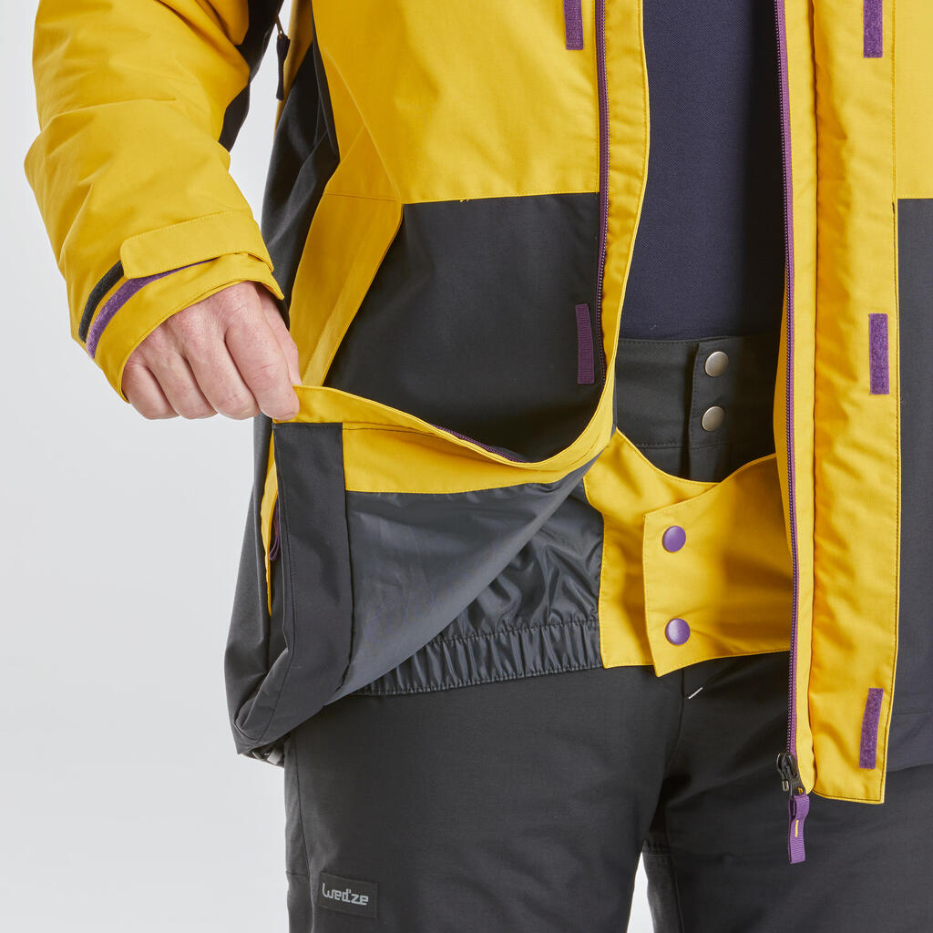 Men's Snowboard Jacket - SNB 100 Yellow/Black