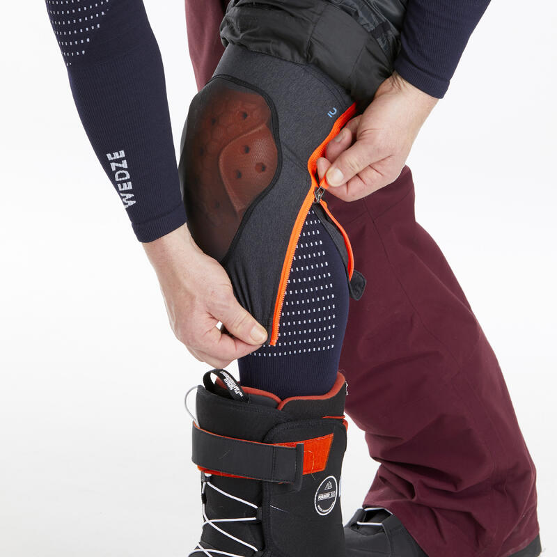 Kniebeschermer voor snowboarden voor volwassenen DKNEE zwart