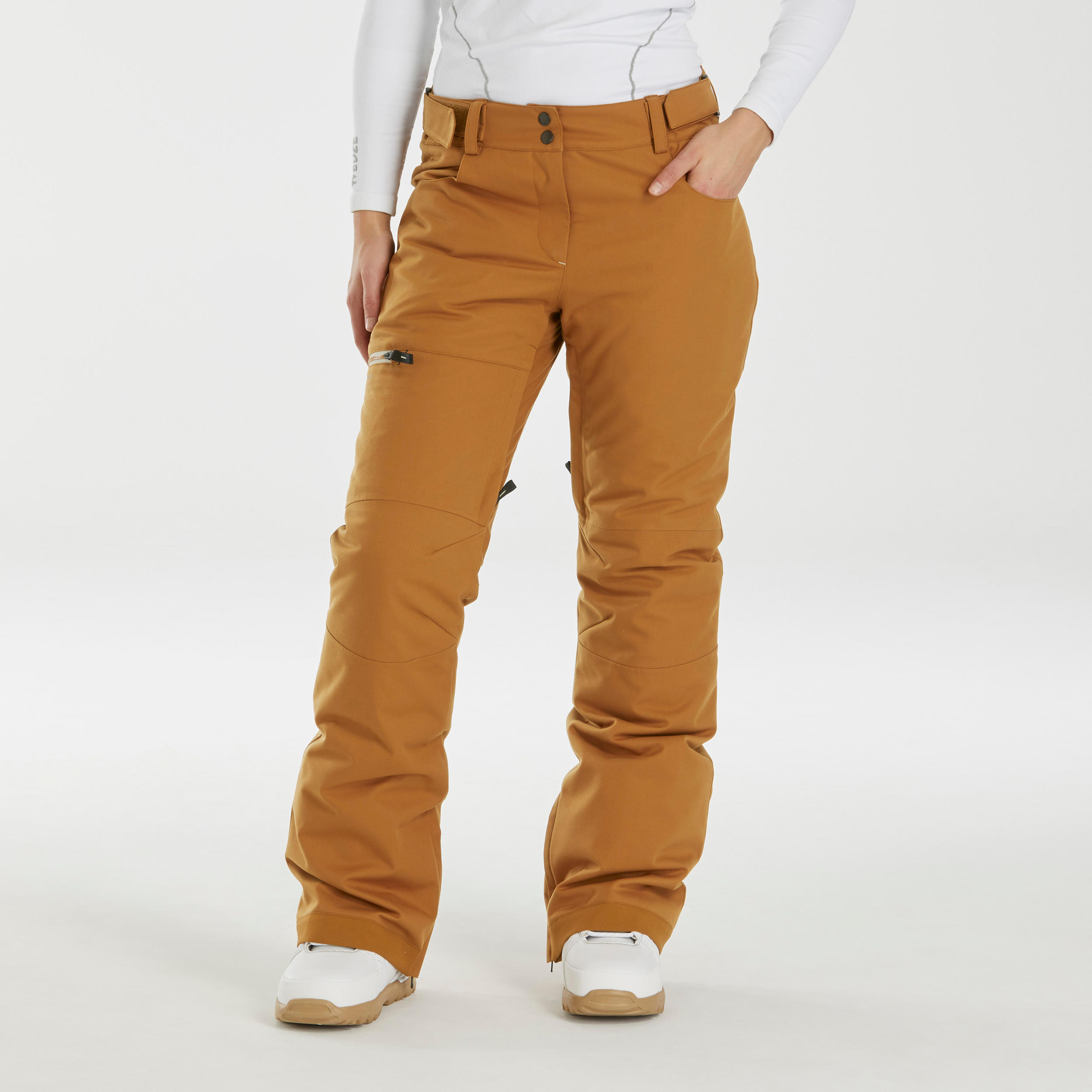 Women's skiing and snowboarding trousers 500 Camel 5/17