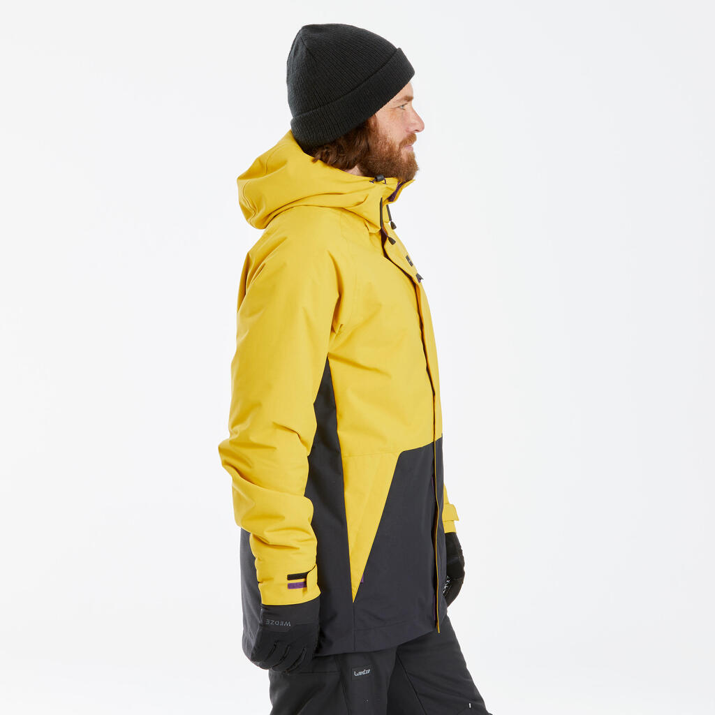 Men's Snowboard Jacket - SNB 100 Yellow/Black