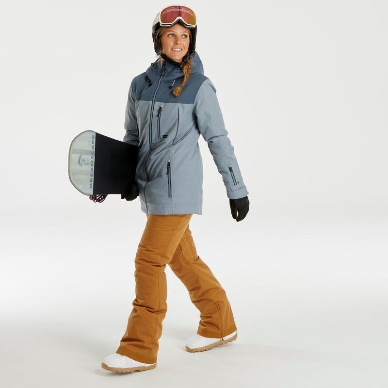 Geacă snowboard/schi SNB500 Albastru Damă