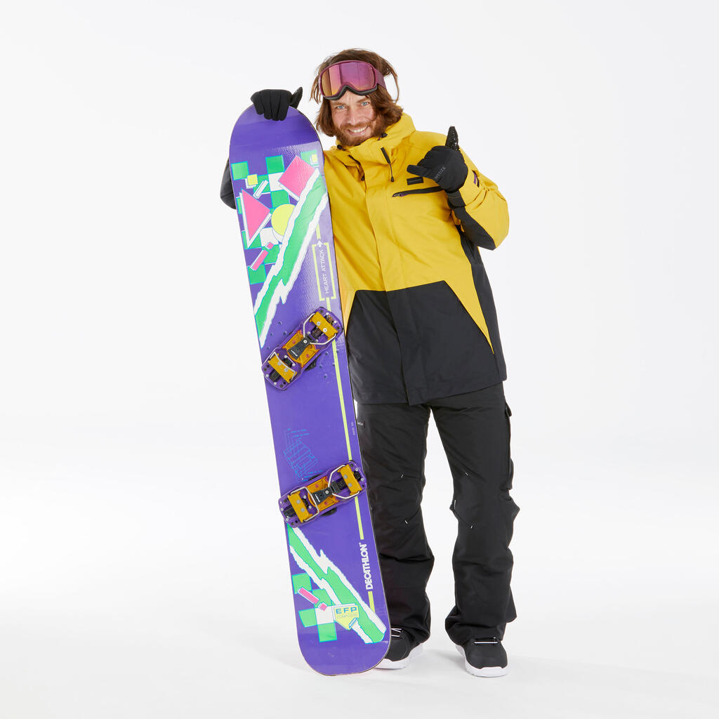 Ανδρικό μπουφάν Snowboard - SNB 100 Κίτρινο/Μαύρο