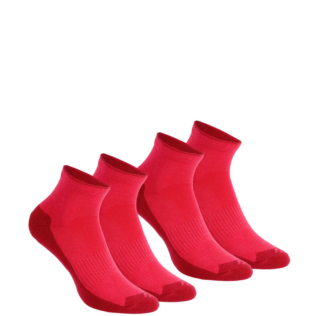 Country walking mid socks x 2 pairs nh 100 - pink
