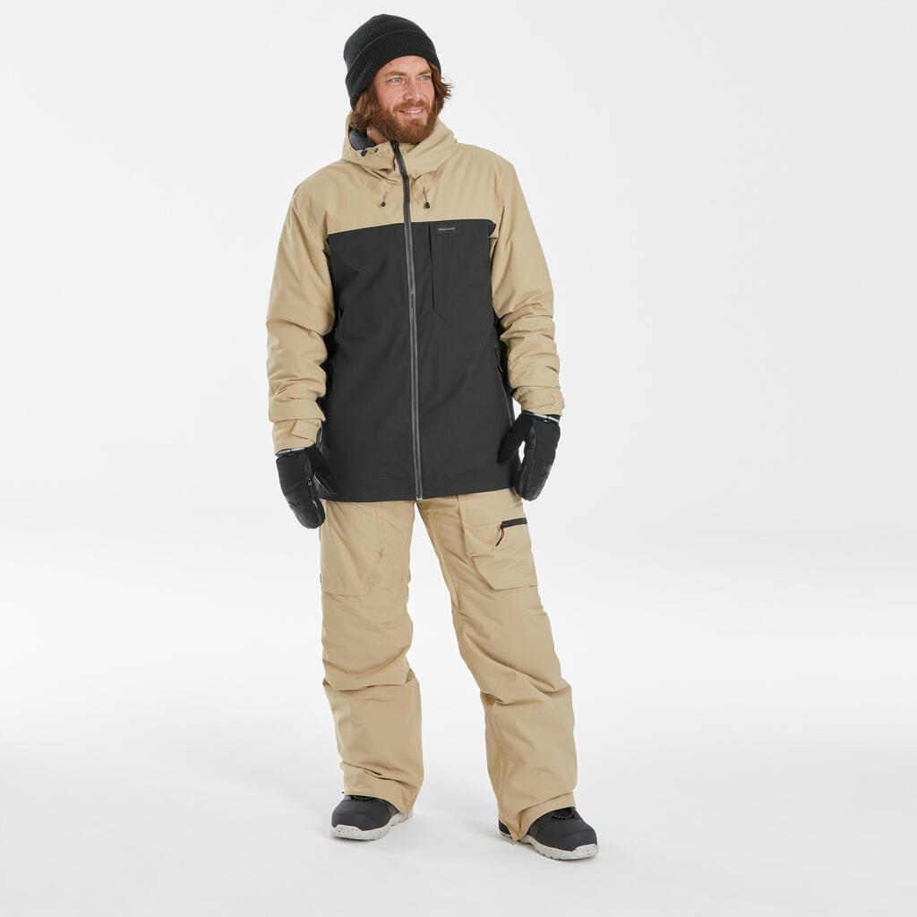 Snowboardjacke Skijacke 500 Herren beige